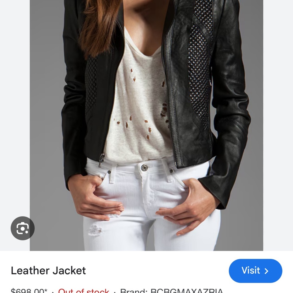 BCBGMaxAzria Black Leather Motorcycle Jacket